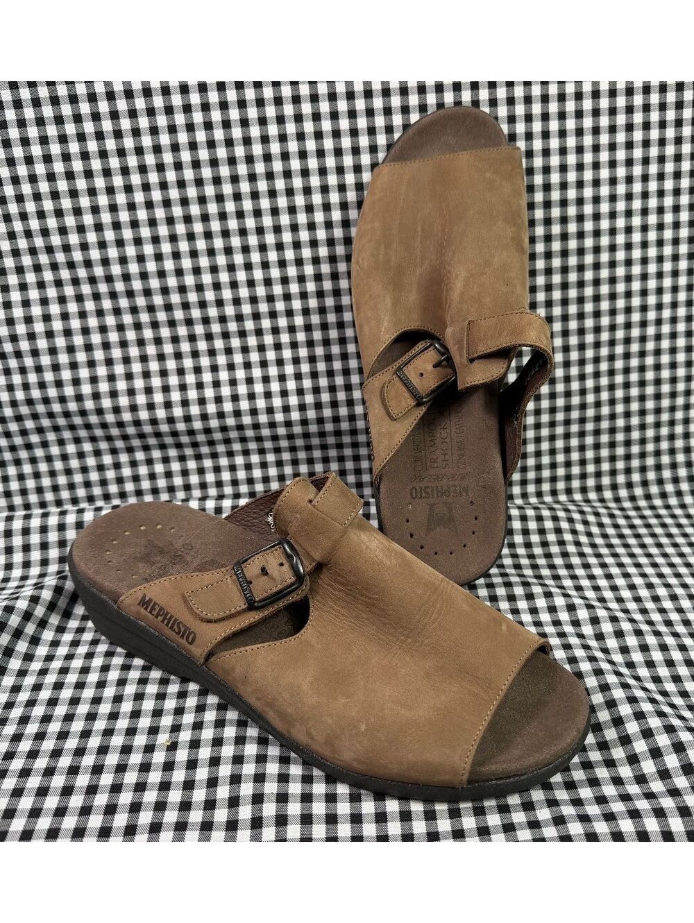 Mephisto Womens Suede Sandals Brown EU 41 US 10 Comfort Walking Portugal